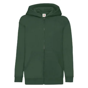 Bottle Green Zip-Up Hoodie
