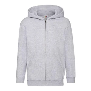 Heather Grey Zip-Up Hoodie