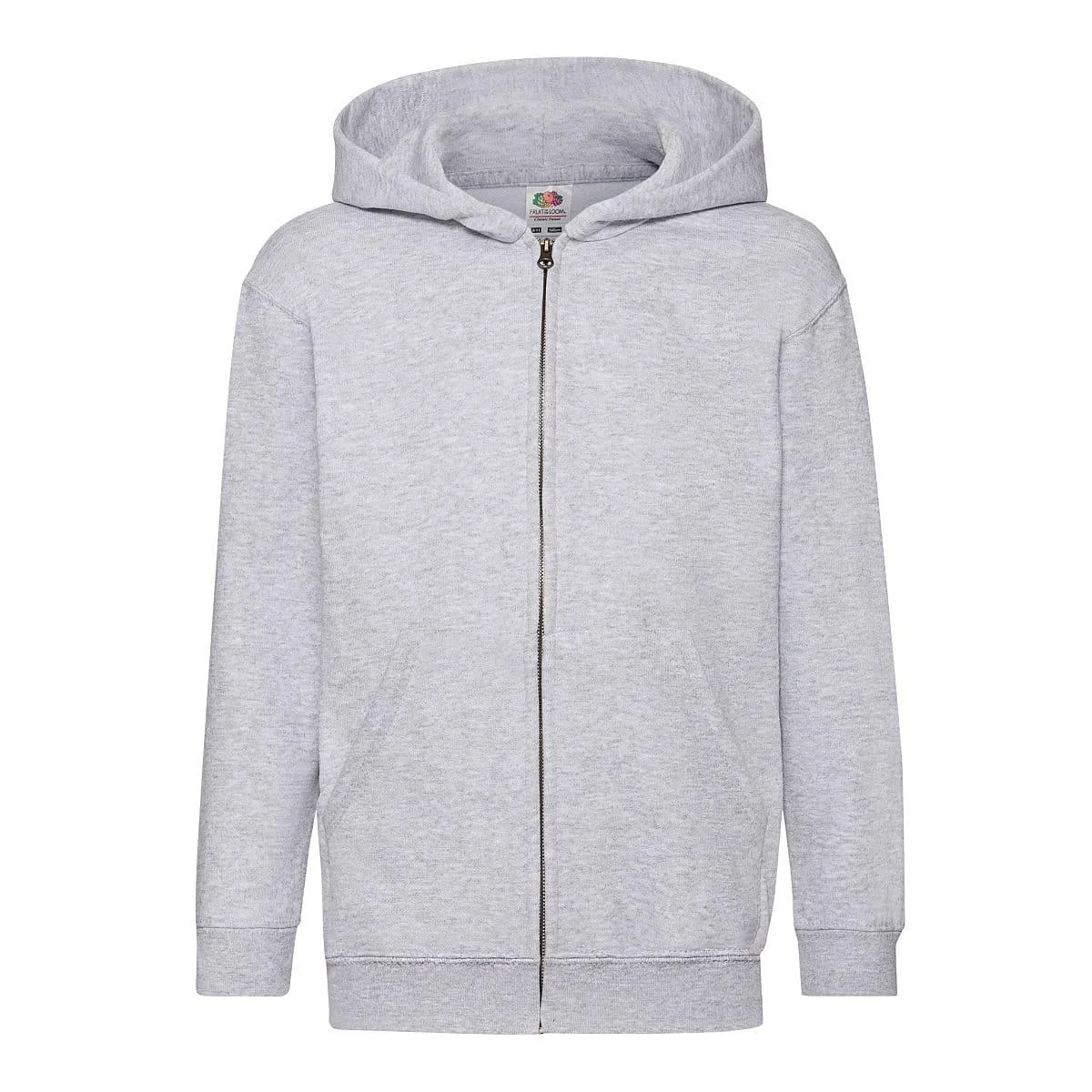 Heather Grey Zip-Up Hoodie
